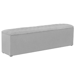 Světle šedý otoman s úložným prostorem Windsor & Co Sofas Nova, 160 x 47 cm
