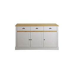 Světle šedý příborník Steens Sandringham, 81 x 144 cm