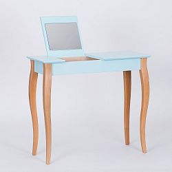 Světle tyrkysový toaletní stolek se zrcadlem Ragaba Dressing Table, délka 85 cm