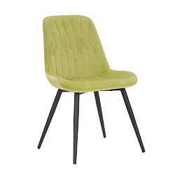 Světle zelená posltrovaná židle s železnou konstrukcí Mauro Ferretti Dama