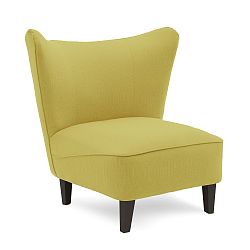 Světle zelené křeslo s černými nohami Vivonita Sandy