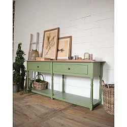 Světle zelený konzolový stolek z borovicového dřeva Orchidea Milano Cortina