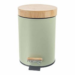 Světle zelený nášlapný kovový odpadkový koš 5 l Greenish – Orion