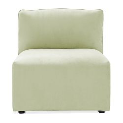 Světle zelený prostřední modul pohovky Vivonita Velvet Cube