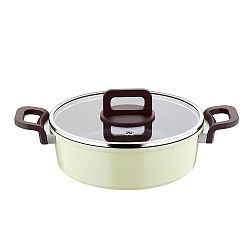 Světle žlutý hrnec s úchyty a pokličkou Madison Lily, Ø 24 cm