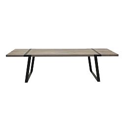 Světlý dřevěný jídelní stůl s černým podnožím Canett Gigant, 290 cm