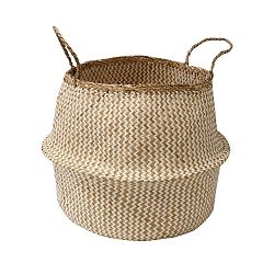 Světlý úložný košík z mořské trávy Compactor Zic Zac, ⌀ 45 cm