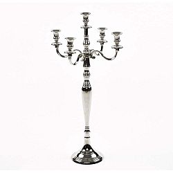 Svícen ve stříbrné barvě se 4 rameny Simla Nickel, výška 77 cm