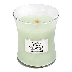Svíčka s vůní okurky a melounu WoodWick, doba hoření 60 hodin
