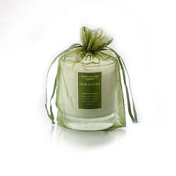 Svíčka v organzovém sáčku s vůní bylinkové zahrádky Bahoma London, 55 hodin hoření