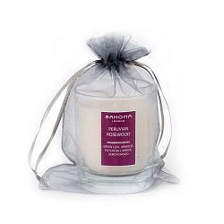Svíčka v organzovém sáčku s vůní růžového dřeva Bahoma London, 55 hodin hoření