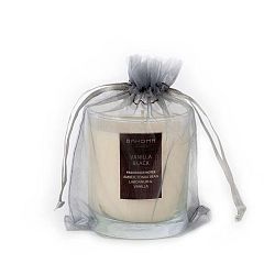 Svíčka v organzovém sáčkus vůní černé vanilky Bahoma London, 55 hodin hoření