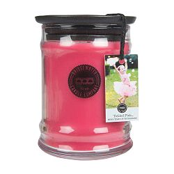 Svíčka ve skleněné dóze s vůní lipových květů Bridgewater candle Company Tickled Pink, doba hoření 65-85 hodin