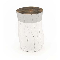 Taburetka z borovicového dřeva Surdic Tronco Gris, ø 30 cm