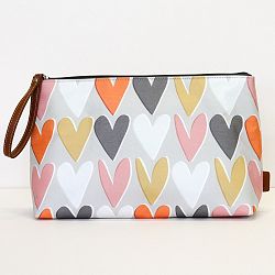Taštička Caroline Gardner Layered Hearts Wristlet Cosmetic Bag