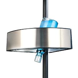 Teleskopická rohová police do sprchy Wenko Prea Silver/Black, 27 x 20 cm