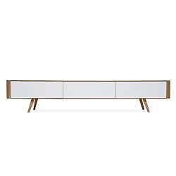 Televizní stolek z dubového dřeva Gazzda Ena, 225 x 42 x 45 cm