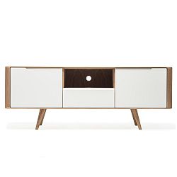 Televizní stolek z dubového dřeva Gazzda Ena Two, 160 x 42 x 60 cm