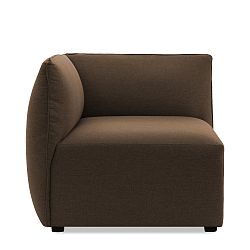 Tmavě béžový levý rohový modul pohovky Vivonita Cube