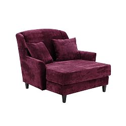 Tmavě červená lenoška s černými nohami Max Winzer Judith Velour