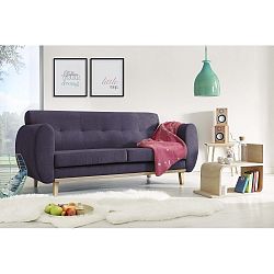 Tmavě fialová třímístná pohovka Bobochic Paris Viking