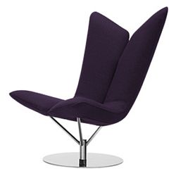 Tmavě fialové křeslo Softline Angel Eco Cotton Dark Lilac