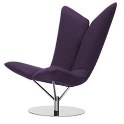 Tmavě fialové křeslo Softline Angel Eco Cotton Lilac