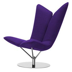 Tmavě fialové křeslo Softline Angel Felt Dark Lilac