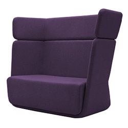 Tmavě fialové křeslo Softline Basket Eco Cotton Lilac