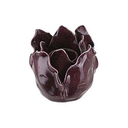 Tmavě fialový kameninový svícen A Simple Mess Svir