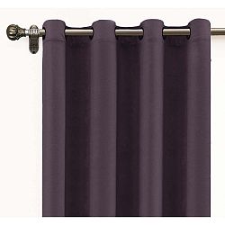 Tmavě fialový závěs ze sametu Velvet Atelier, 140 x 260 cm