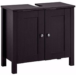 Tmavě hnědá dřevěná skříňka pod umyvadlo Støraa Jenny