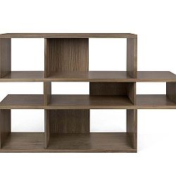 Tmavě hnědá knihovna TemaHome London Small, 156 x 100 cm