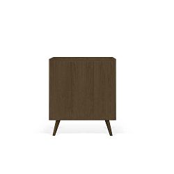 Tmavě hnědá komoda s nohami z masivního dřeva TemaHome Mara, 125 x 110 cm