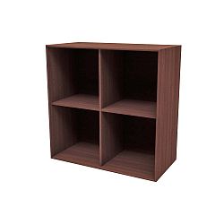 Tmavě hnědá nástěnná police WOOD AND VISION Choice, 76,8 x 76,8 x 38,4 cm