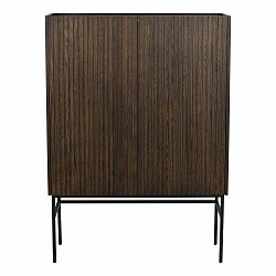 Tmavě hnědá nízká komoda z dubového dřeva 160x75 cm Halifax - Rowico