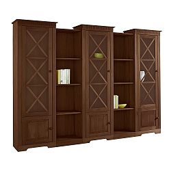 Tmavě hnědá obývací stěna z borovicového dřeva Støraa Larry