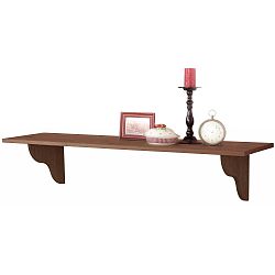 Tmavě hnědá police z borovicového dřeva Støraa Alfred