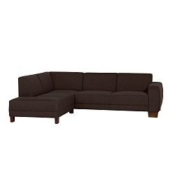 Tmavě hnědá rohová pohovka Max Winzer Blackpool, levý roh