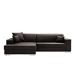 Tmavě hnědá sedačka Interieur De Famille Paris Perle, levý roh