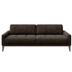 Tmavě hnědá třímístná pohovka MESONICA Musso Tufted