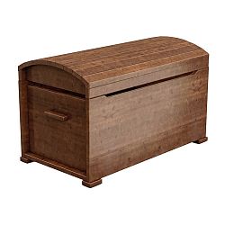 Tmavě hnědá truhla  z borovicového dřeva Faktum Tomi