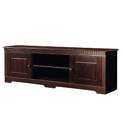 Tmavě hnědá TV komoda z masivního borovicového dřeva  Støraa Linda, 175 cm