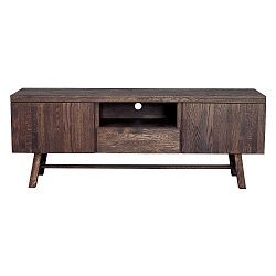 Tmavě hnědý dubový televizní stolek Folke Brooklyn