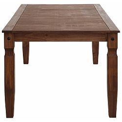 Tmavě hnědý jídelní stůl z borovicového dřeva Støraa Alfredo, 80 x 120 cm