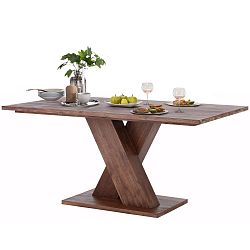 Tmavě hnědý jídelní stůl z masivního akáciového dřeva Støraa Cong, 1 x 2 m