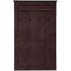 Tmavě hnědý nástěnný věšák z masivního borovicového dřeva Støraa Amanda