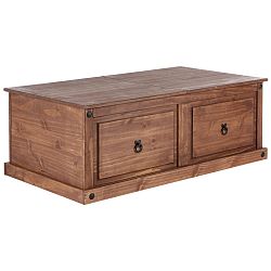 Tmavě hnědý odkládací stolek z borovicového dřeva Støraa Alfredo