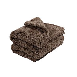 Tmavě hnědý přehoz Tiseco Home Studio Teddy, 130 x 170 cm