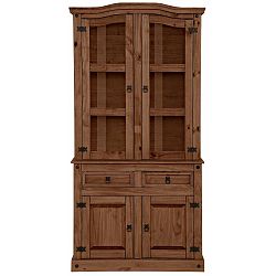 Tmavě hnědý příborník  z borovicového dřeva Støraa Alfredo